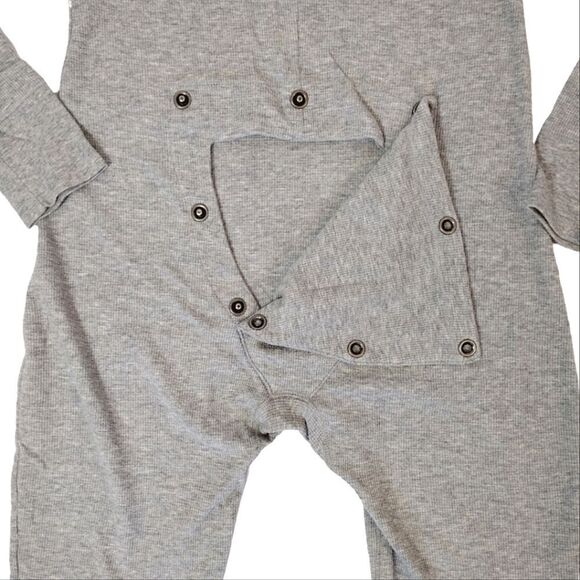 VS PINK Thermal Onesie Pajama M Grey Fair Isle Drop Seat 2016 Limited Rare - Picture 10 of 12
